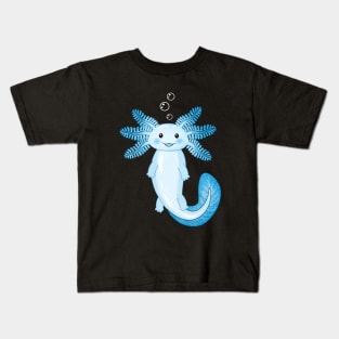 Blue Galaxy Axolotl Kids T-Shirt